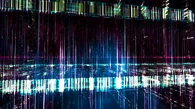 4K三维空间玻璃光效质感粒子效果背景视频的预览图